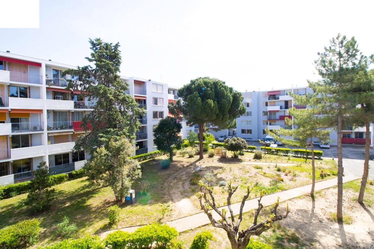 005- Appartement 6 Chambres, Tramway, Parking,Clim Montpellier Exterior foto